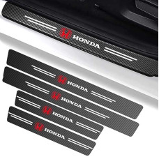 Защитная пленка накладка на пороги для Honda Черный Карбон 4 шт