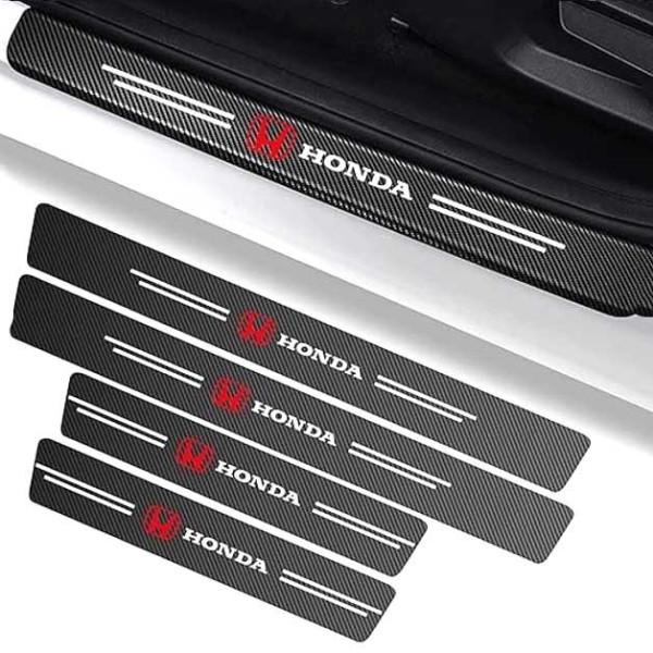 Захисна плівка накладка на пороги для Honda Чорний Карбон 4 шт