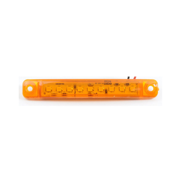 Габарит LED прямоугольный 100х15 мм 12/24V 9 диодов Оранжевый 10 шт (EMR 53S)