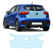 Антигравийная защитная бронепленка по лекалам для Kia Rio UB facelift 2015-2017 - зона крышки багажника