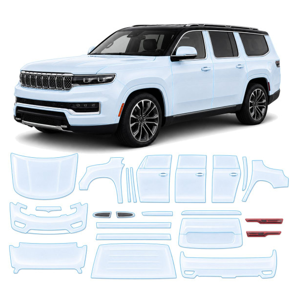 Антигравійна захисна бронеплівка за лекалами для Jeep Grand Wagoneer WS 2021- повний кузов