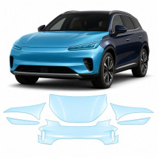 Антигравійна захисна бронеплівка за лекалами для BYD Tang III 2023- передня частина авто (капот бампер крила))