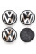 Ковпачки на литі диски Volkswagen 69/65 мм Чорні 1 шт