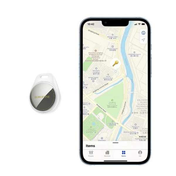 Пошуковий GPS-трекер Borofone Бездротовий маякБілий Anti-Lost device Білий (6941991109867) (BC100)