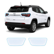 Антигравийная защитная бронепленка по лекалам для Jeep Compass MP facelift 2021- задние фонари стопы