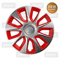 Колпак колеса Elegant STRATOS R13 серебристый, красный
