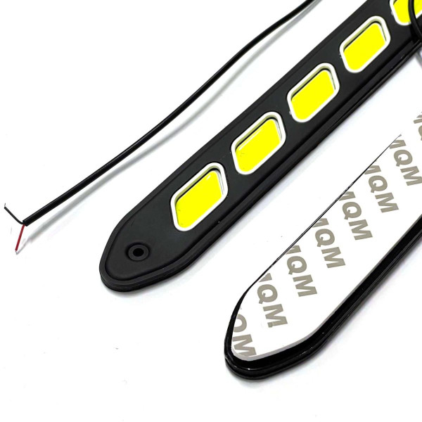 LED Денні ходові вогні ДХО 12V 23 см гумовий корпус гнучкі 2 шт (KLNT-DRL-COB-102)