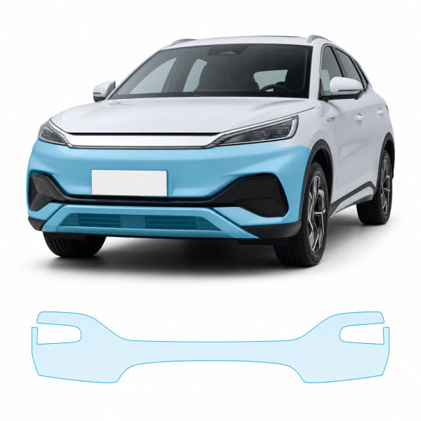 Антигравійна захисна бронеплівка за лекалами для BYD Atto 3 (Yuan Plus) I 2022-2024 - передній бампер