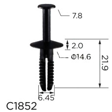 Кліпса кріплення Натискна Розпірна BMW OPEL (51111964186 1400804 11606) C1852