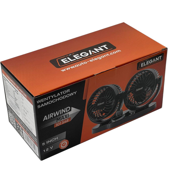 Автомобільний вентилятор Elegant 12V на підставці два режими 12.7 см (EL101 548)