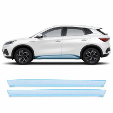 Антигравійна захисна бронеплівка за лекалами для BYD Atto 3 (Yuan Plus) I 2022-2024 - нижня зона кузова пороги