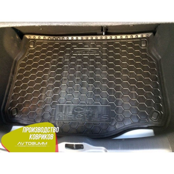 Автомобильный коврик в багажник Citroen C4 Cactus 2015- Резино - пластик