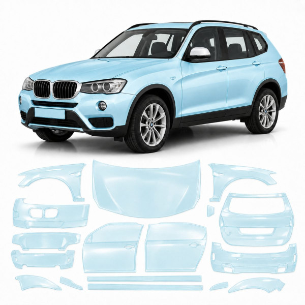 Антигравійна захисна бронеплівка за лекалами для BMW X3 F25 2010-2017 - повний кузов