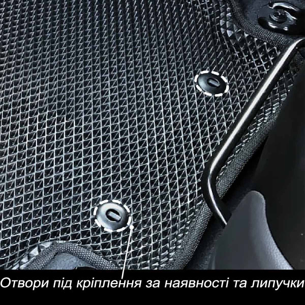 3D EVA Килимки в салон передні для BMW 3 (F30 / F31) 2011-2019 З підп'ятником Чорні 2 шт