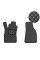 Коврики в салон передние для Audi A4 (В6 / B7) 2001-2008 Экокожа 2 шт (Rombus)