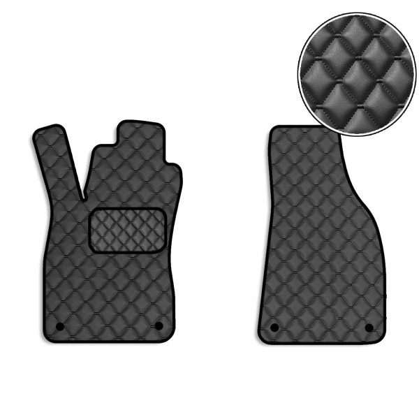 Коврики в салон передние для Audi A4 (В6 / B7) 2001-2008 Экокожа 2 шт (Rombus)