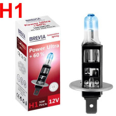 Автолампа галогенная Brevia Power Ultra +60% H1 12V 55W 1 шт (12010PUC)