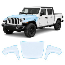 Антигравійна захисна бронеплівка за лекалами для Jeep Gladiator JT 2019-2023 - капот і передні крила