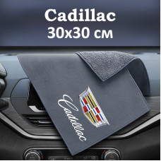 Флисовое полотенце для авто с логотипом Cadillac 30х30 см