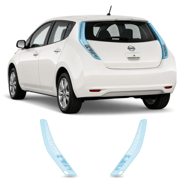 Антигравійна захисна бронеплівка за лекалами для Nissan Leaf ZE0/ZE1 2010-2017 - задні ліхтарі стопи
