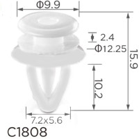 Кліпса кріплення обшивки дверей GM OPEL FORD CHEVROLET SATURN (90560163 15315) (C1808)