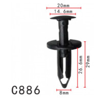 Кліпса розпірні Ford, Chevrolet, Ford (11518017, W708530-S300, W708530S300, 11829) (C886)