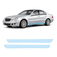 Антигравийная защитная бронепленка по лекалам для Mercedes-Benz E-Class W211 facelift 2006-2009 - нижняя зона кузова пороги