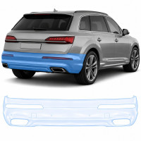 Антигравийная защитная бронепленка по лекалам для Audi Q7 4M facelift 2020-2024 - задний бампер