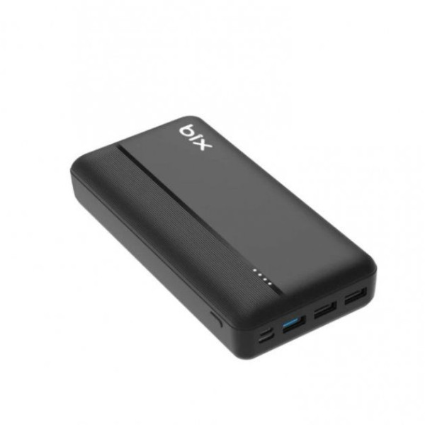 Power Bank Портативний Акумулятор Bix 30000 mAh 3x USB 22,5 Вт Чорний (PB302)