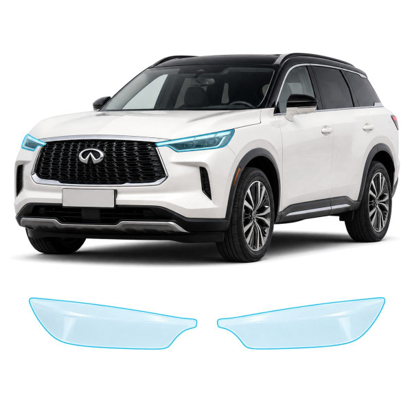 Антигравійна захисна бронеплівка за лекалами для Infiniti QX60 U55 2022- оптика (фари та ПТФ)