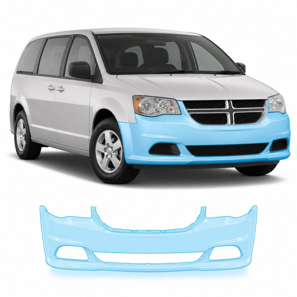 Антигравийная защитная бронепленка по лекалам для Dodge Grand Caravan V 2008-2020 - передний бампер