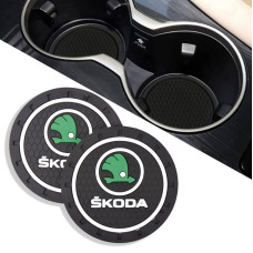 Антискользящий коврик В Подстаканник Skoda ⌀7 см 2 шт