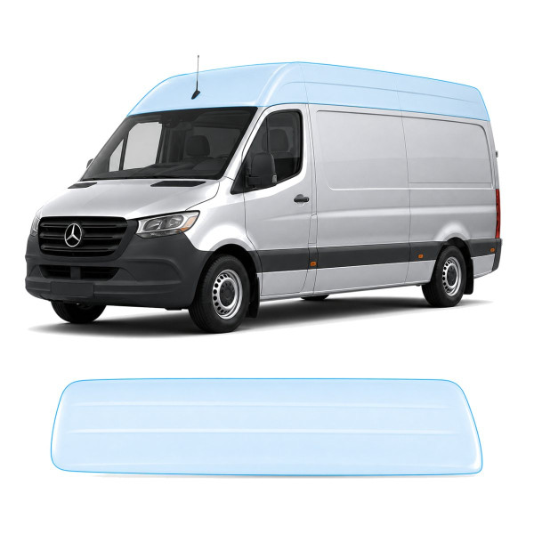 Антигравийная защитная бронепленка по лекалам для Mercedes-Benz Sprinter W907 2018- зона крыши