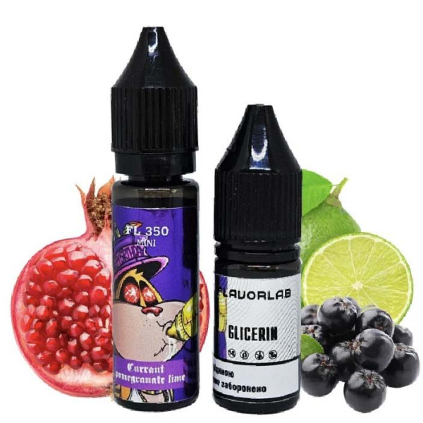 Рідина Самозаміс Flavorlab FL350 Mini 15ml Currant Pomegranate lime Смородина Гранат Лайм