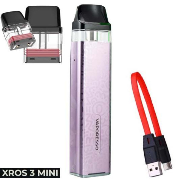 Багаторазова Pod-система Vaporesso Xros 3 Mini 1000mAh 2 мл Lilac Purple Бузково-Фіолетовий