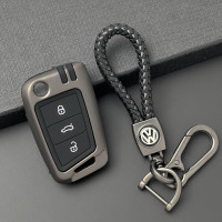 Чохол для автоключів Volkswagen З Брелоком Темний хром (YT0008)