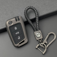 Чехол для автоключей Volkswagen С Брелоком Темный хром Оригинал (YT0008)