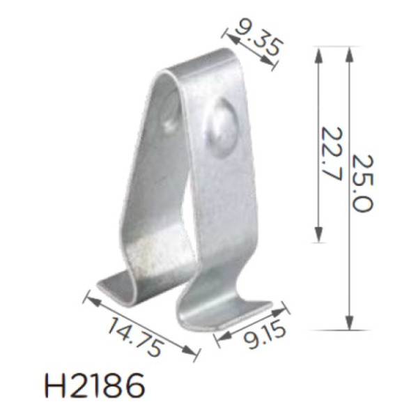 Скоба В=25 Д=14, 75 Ш=9, 15 Volkswagen, Seat (1J6867276, 16505)H2186)