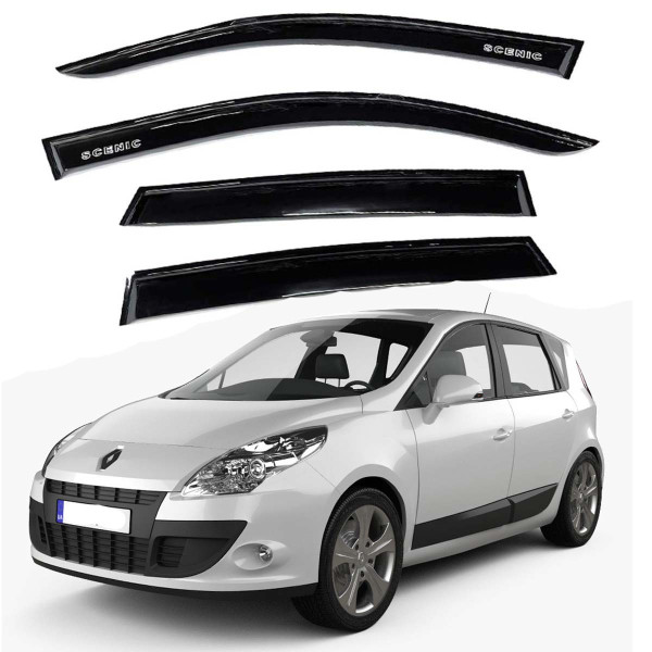 Дефлекторы окон ветровики для Renault Scenic III Grand Scenic 2009-2016 Voron Glass