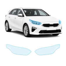 Антигравійна захисна бронеплівка за лекалами для Kia Ceed CD 2018-2021 - оптика (фари та ПТФ)