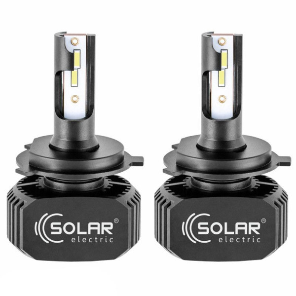 LED лампи автомобільні Solar H4 12/24V 5000Lm 40W 6000K IP65 2 шт радіатор (8204)