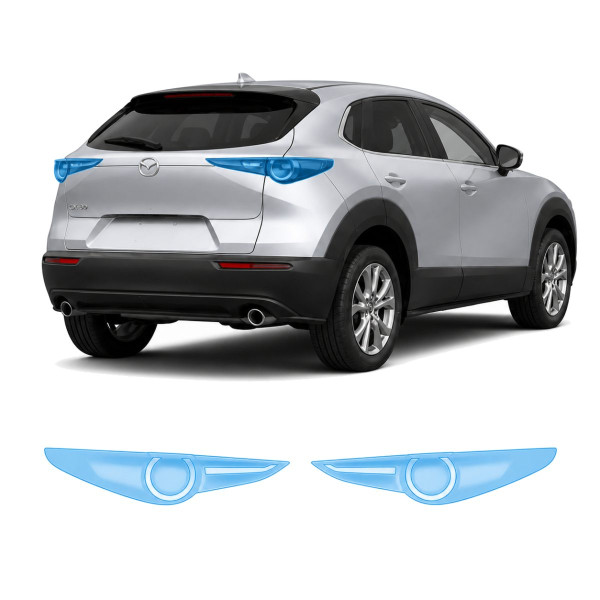 Антигравийная защитная бронепленка по лекалам для Mazda CX-30 DM 2019- задние фонари стопы