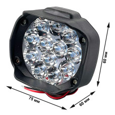 Дополнительная LED фара 12W (1W*12) 12-85V 60x75x60 мм Дальний 1 шт