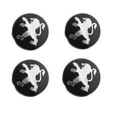 Наклейка на ковпак Peugeot 60мм чорний 4 шт