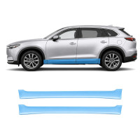 Антигравийная защитная бронепленка по лекалам для Mazda CX-9 TC 2016-2020 - нижняя зона кузова пороги