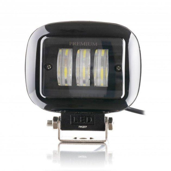 Фари додаткові LED 45W (15W*3) 10-30V 120x100x60 mm / Ближній (Крилення знизу) 88BC Червоний Обід (4 220)