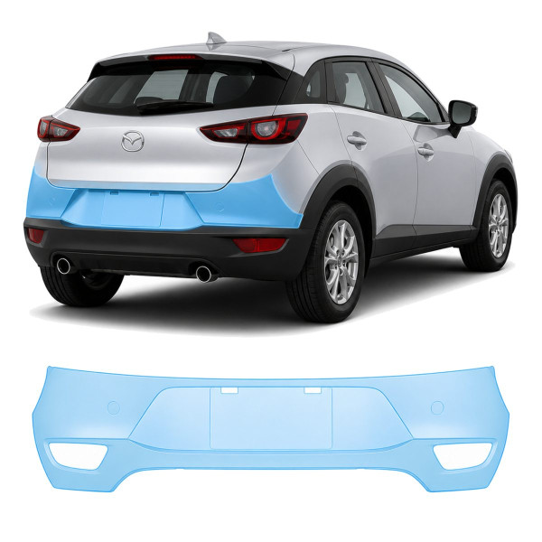 Антигравійна захисна бронеплівка за лекалами для Mazda CX-3 DK 2015-2021 - задній бампер