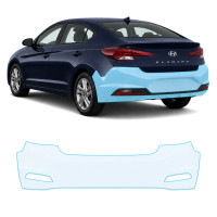 Антигравийная защитная бронепленка по лекалам для Hyundai Elantra AD facelift 2019-2020 - задний бампер