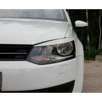 Реснички фар Fly для VW Polo 09-14 Черные 2 шт