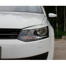 Реснички фар Fly для VW Polo 09-14 Черные 2 шт